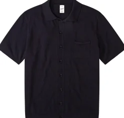 Shirts * Maglificio GRP Herren-trickhirt geknöpft Navy