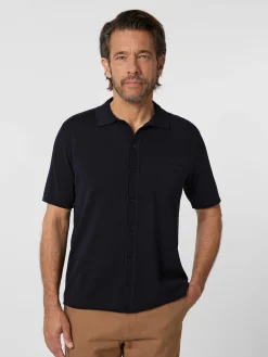 Shirts * Maglificio GRP Herren-trickhirt geknöpft Navy