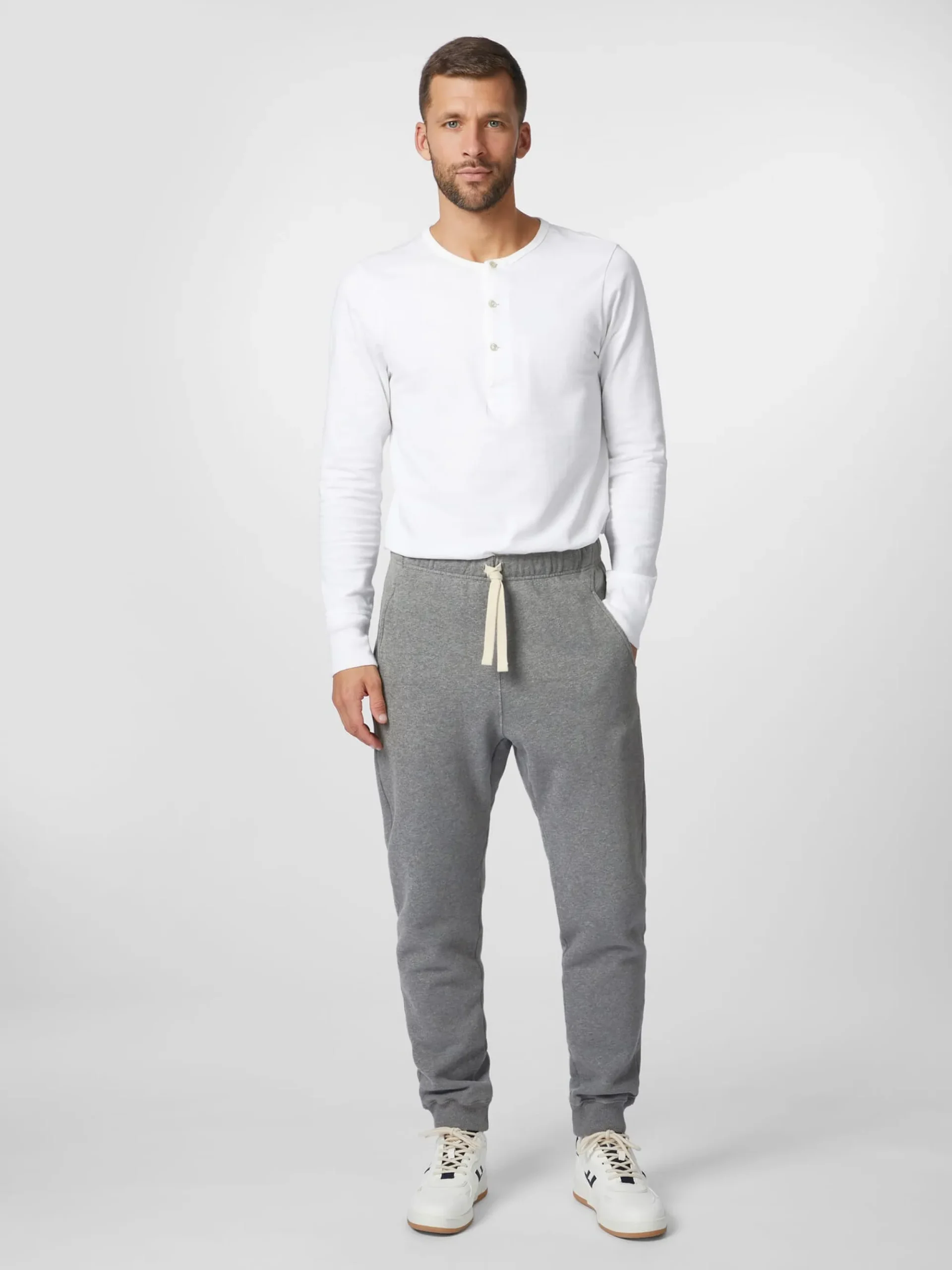 Hosen * Merz b. Schwanen Herren-weatpant Graumelange