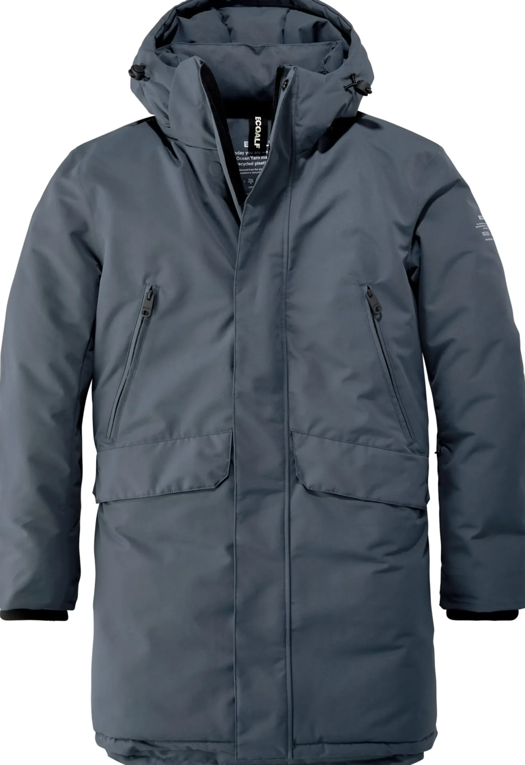 Jacken * Ecoalf Herren-Winterparka Mittelblau