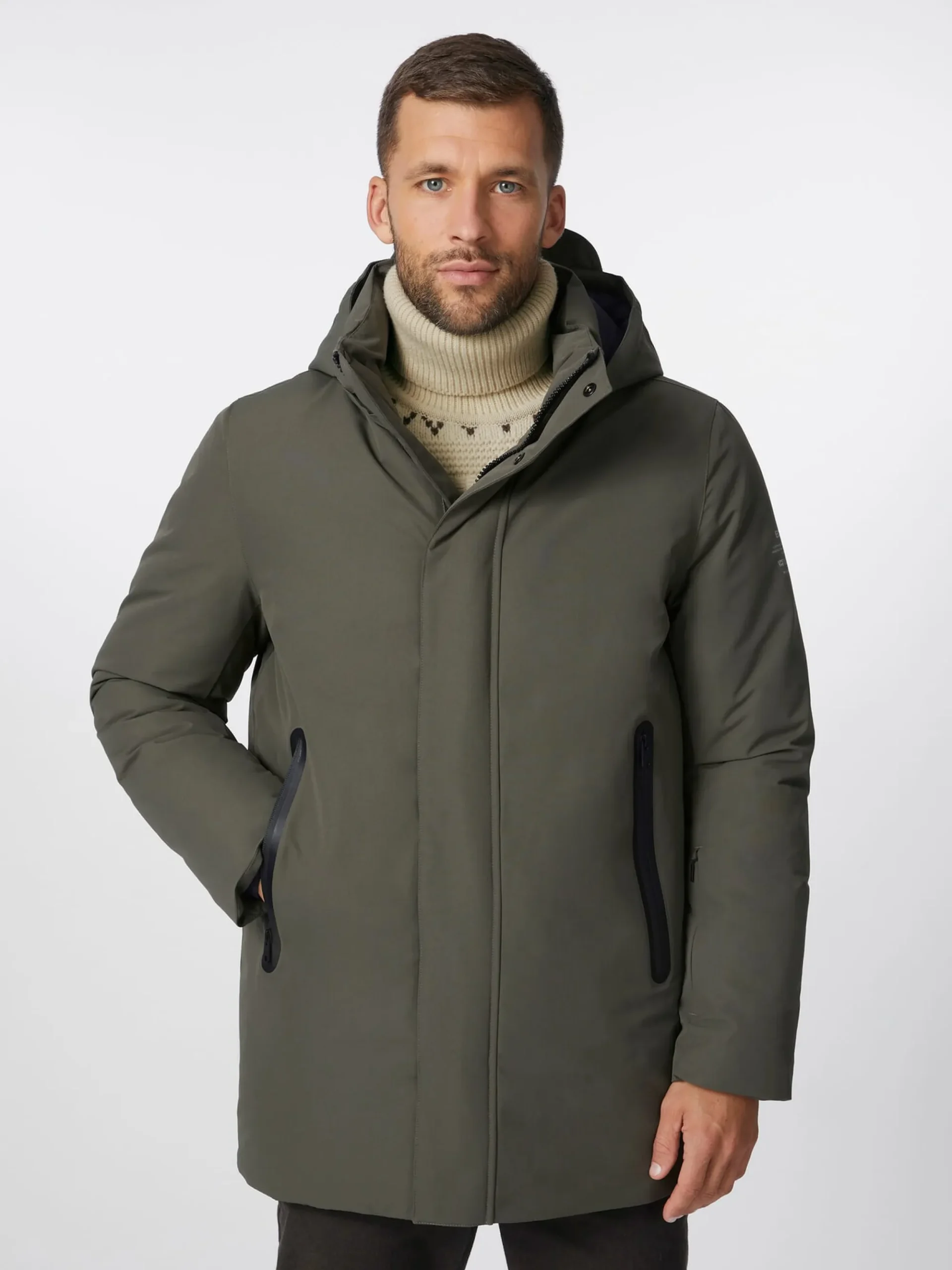 Jacken * Ecoalf Herren-Winterparka Oliv