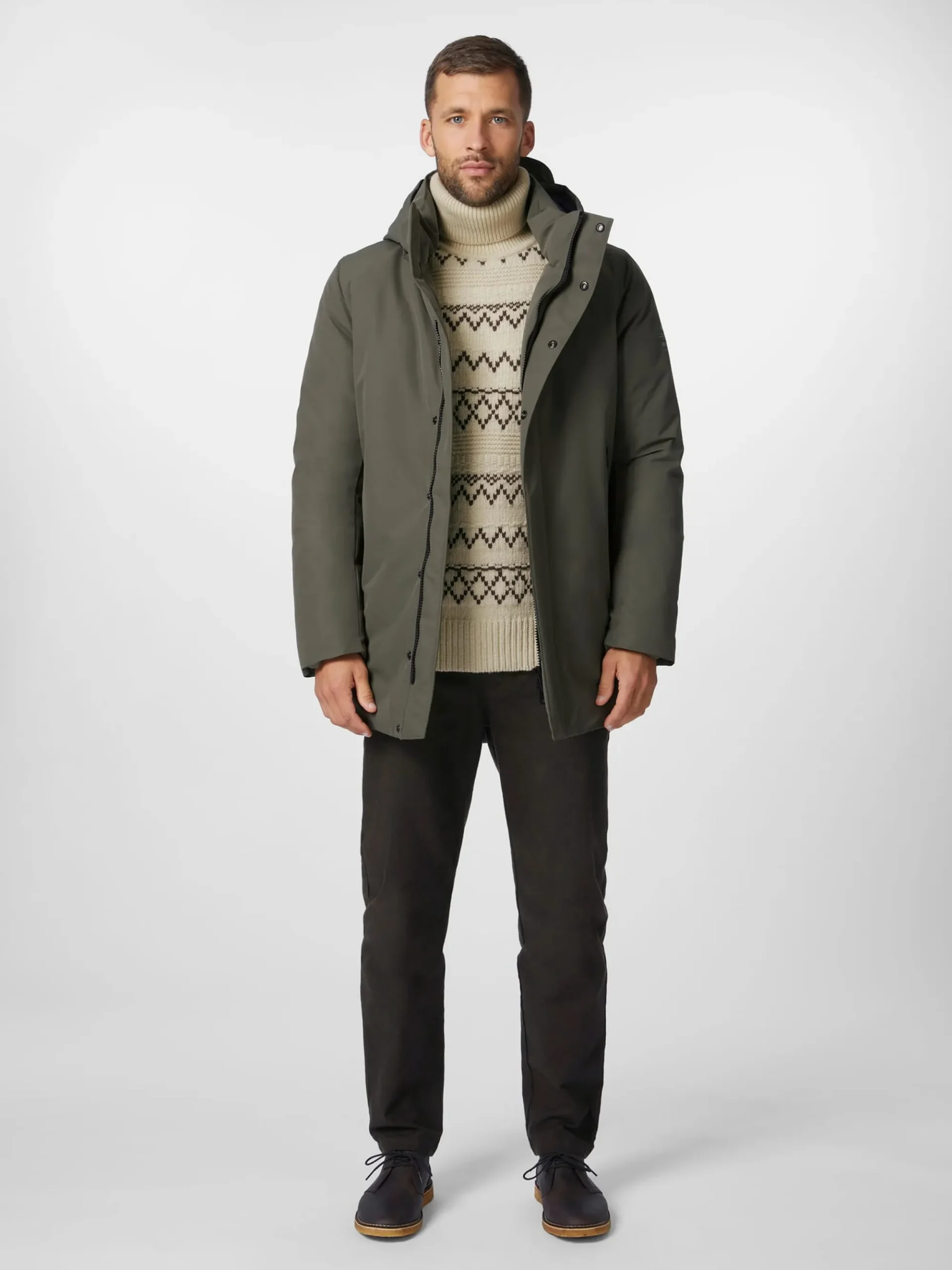 Jacken * Ecoalf Herren-Winterparka Oliv