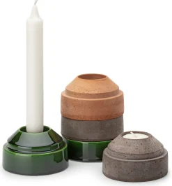 Kerzenhalter * Bergs Potter Hoff Terrakotta-Kerzenhalter stapelbar