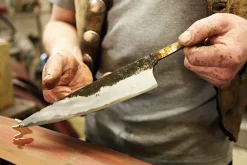 Messer Kohlenstoffstahl|Kochmesser * Hohenmoorer Messermanufaktur Hohenmoorer Kochmesser Damaszenerstahl
