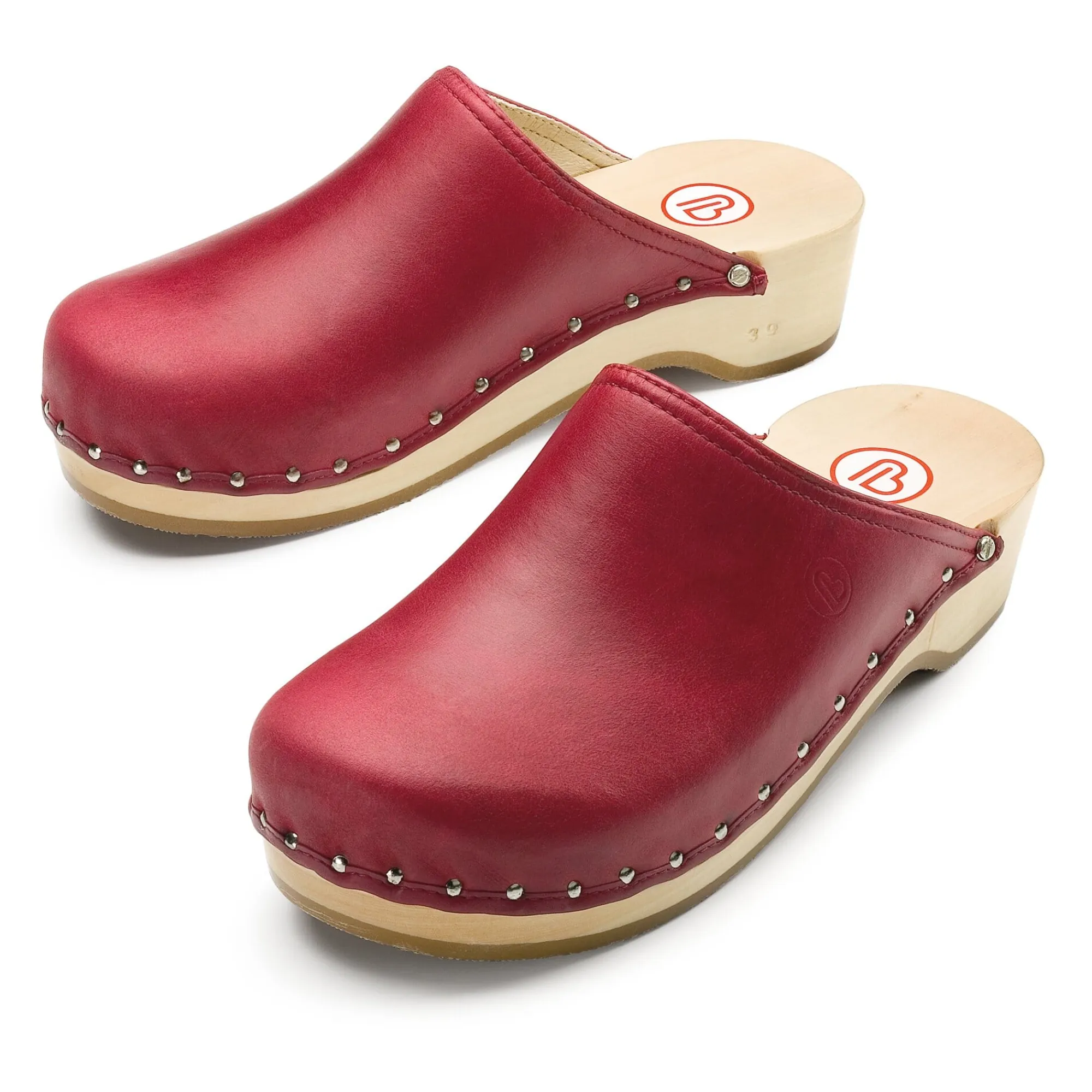 Gartenbekleidung|Gartenschuhe * Berkemann Holzschuh Nappa Rot