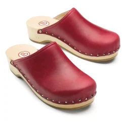 Gartenbekleidung|Gartenschuhe * Berkemann Holzschuh Nappa Rot