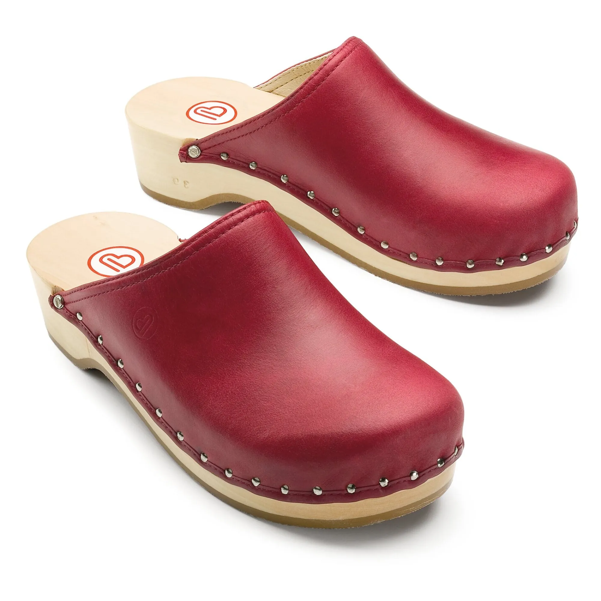 Gartenbekleidung|Gartenschuhe * Berkemann Holzschuh Nappa Rot