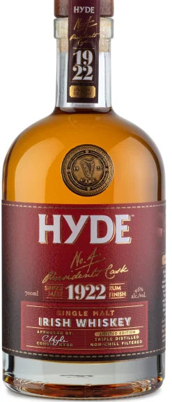 Whisky * Hyde Irish Whiskey Hyde Single Malt Whiskey No. 4 – Rum Finish