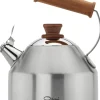Wasserkocher & Wasserkessel * Metalgo Italienischer Wasserkessel LIGNUM SATINATO