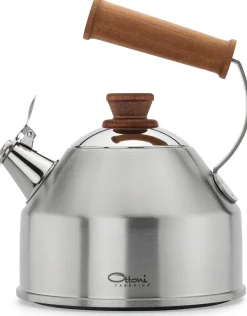 Wasserkocher & Wasserkessel * Metalgo Italienischer Wasserkessel LIGNUM SATINATO