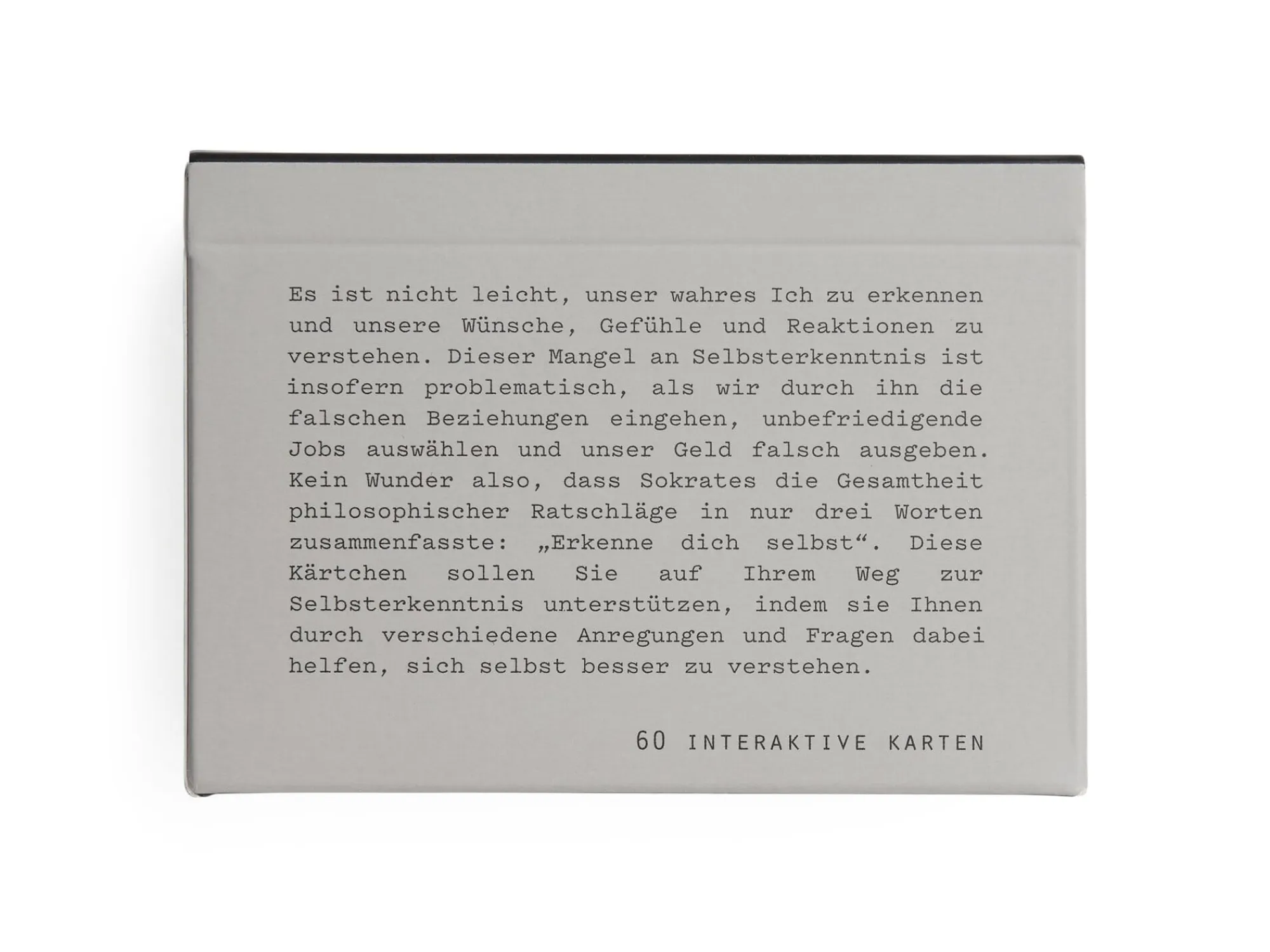 Gesellschaftsspiele * Karten-Set Erkenne dich Selbst