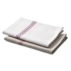 Geschirrtücher * Charvet Editions Küchenhandtuch Leinen Streifen Natur