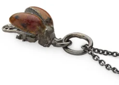 Schmuck * Guthmann Kette mit Anhänger Marienkäfer emailliert, Rot