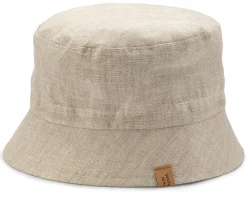 Kinderaccessoires * Pure Pure Kinder-Bucket-Hat Leinen Natur