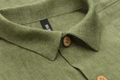 Kinderbekleidung * Pure Pure Kinder-Hemd Kurzarm Leinen Oliv