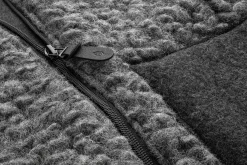 Kinderbekleidung * Pure Pure Kinder-Kragenjacke Wollplüsch Schiefergrau