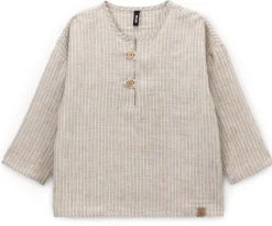 Kinderbekleidung * Pure Pure Kinder-Langarmshirt Leinen gestreift