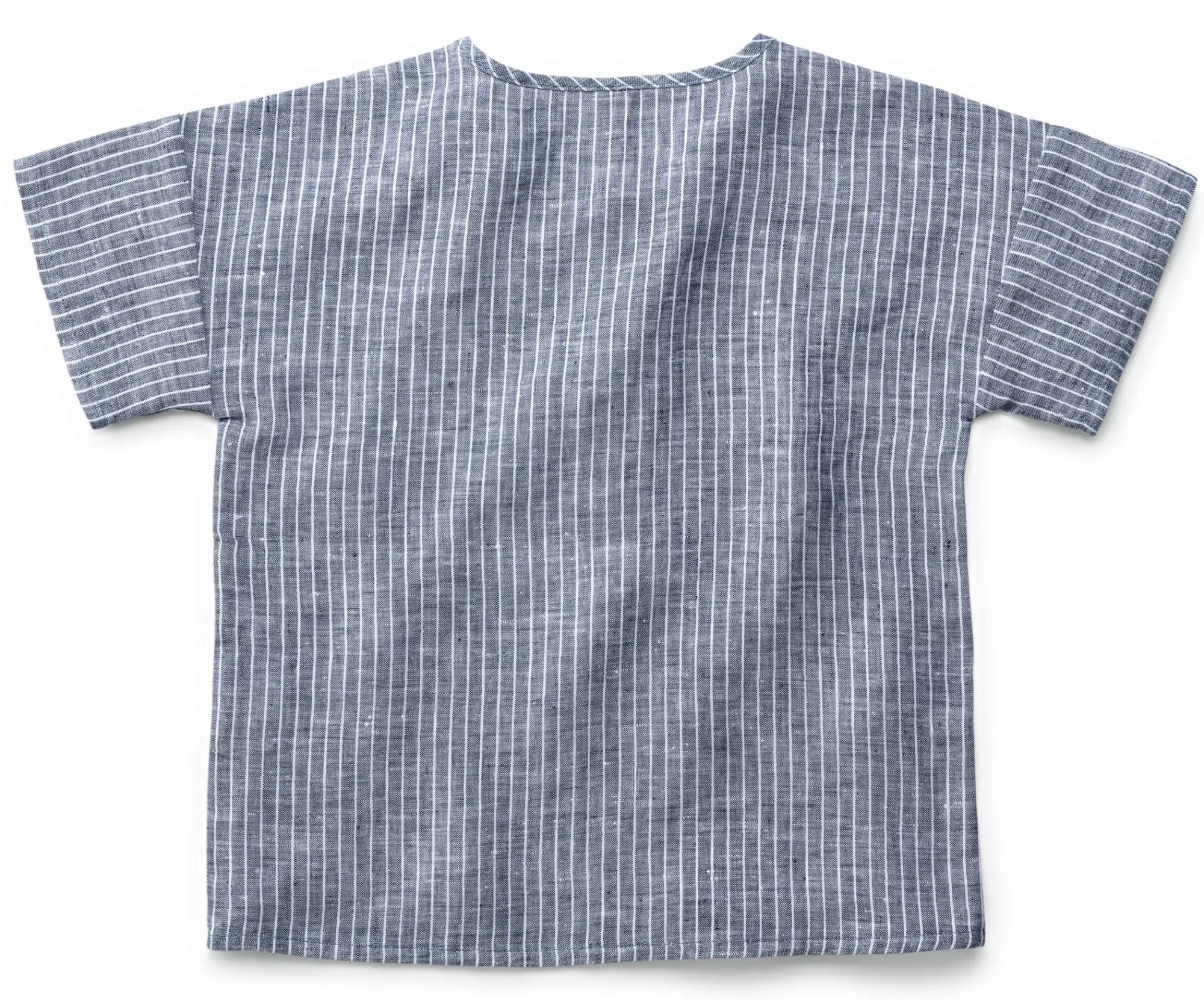 Kinderbekleidung * Pure Pure Kinder-T-Shirt Leinen gestreift Blaumelange