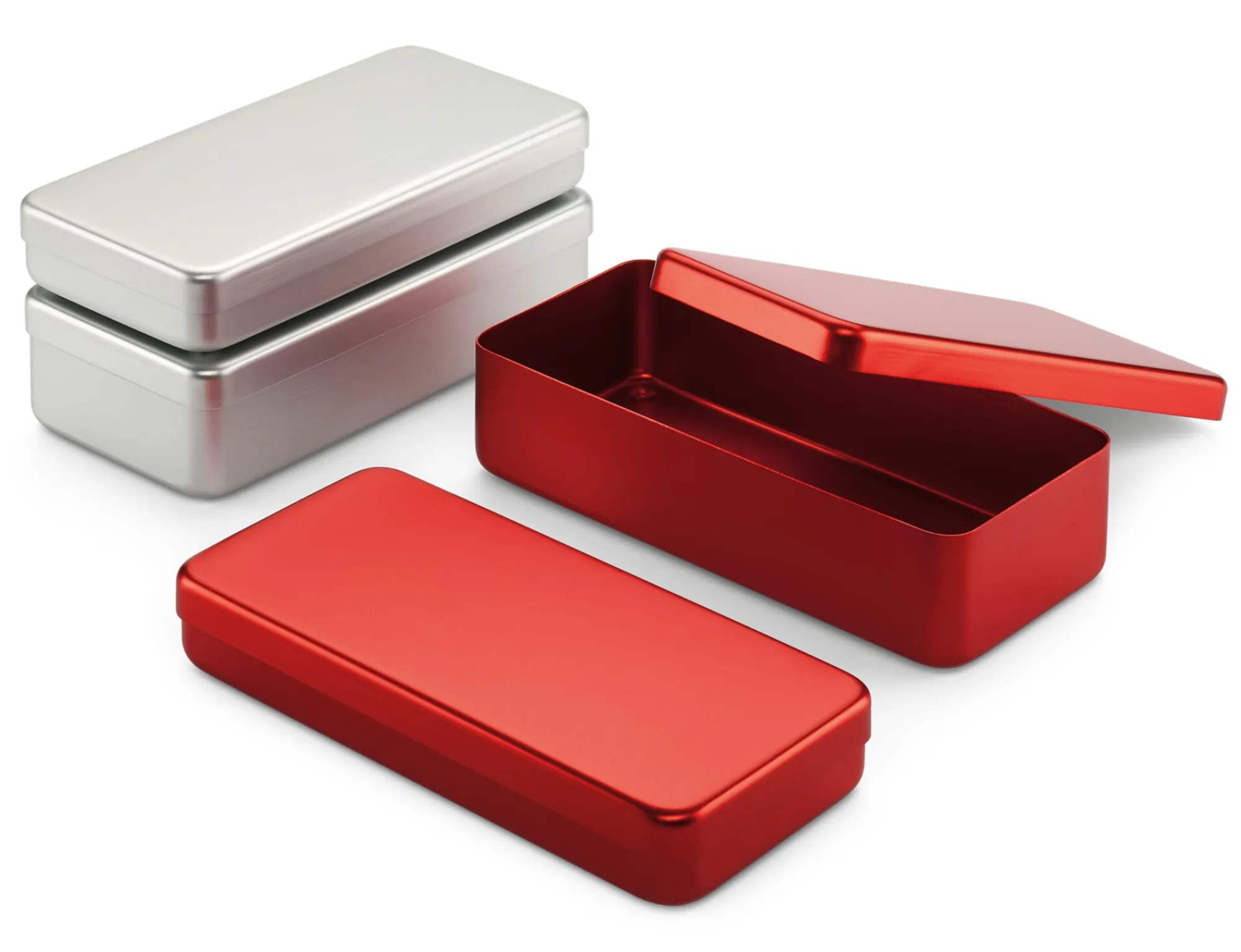 Schreibtische|Weitere Accessoires * Kiste Alubox Silberfarben