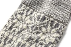 Strümpfe & Socken * Hirsch Natur Kniestrumpf Jacquard Schurwolle Grau