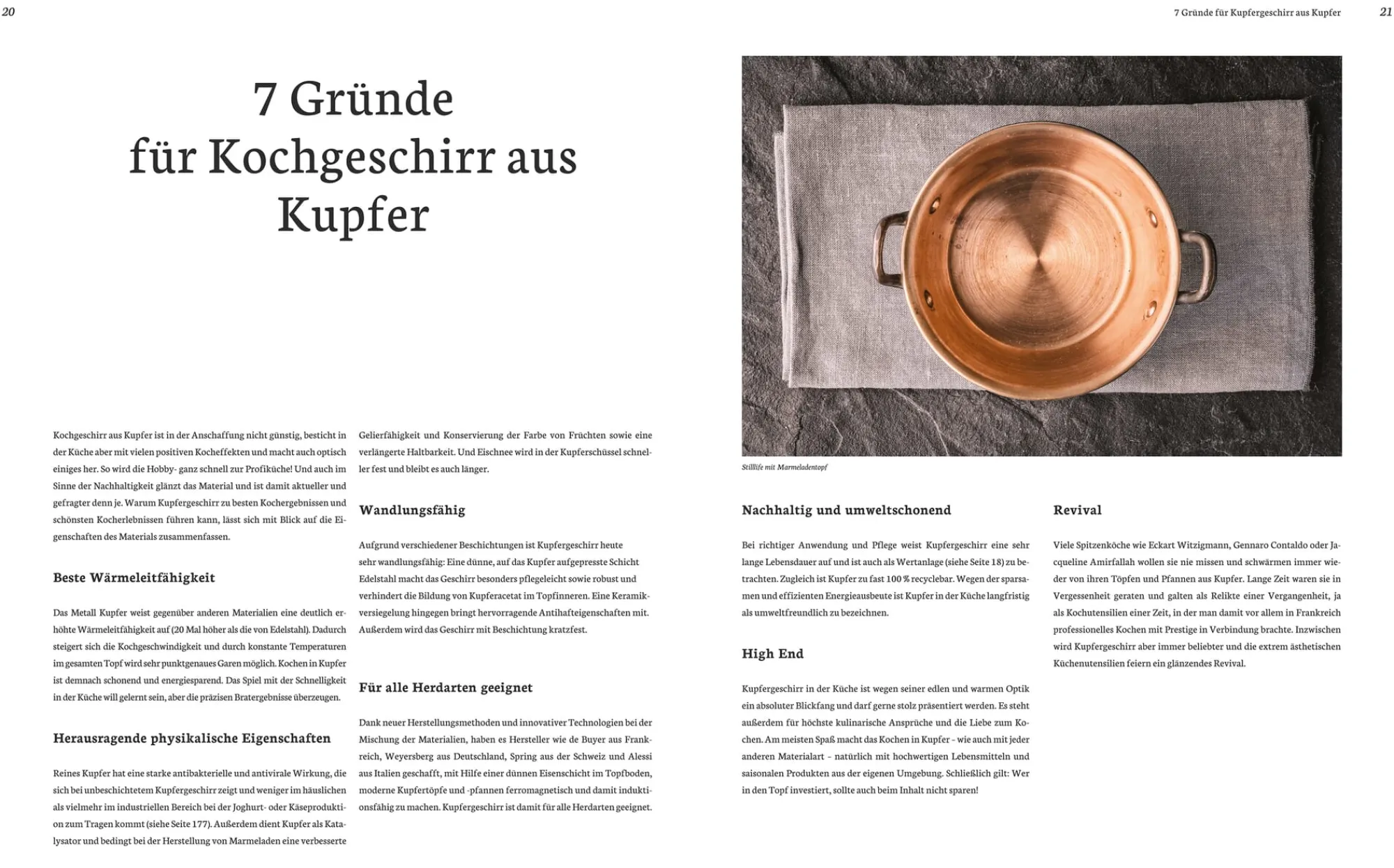 Kochen & Backen|Sachbücher * ars vivendi verlag Kochen in Kupfer