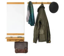 Garderobe & Diele|Schränke & Regale * designimdorf Konsole mit Hakenleiste Eichenholz