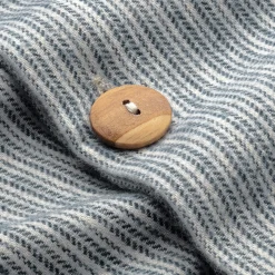 Bettwaren & Bettwäsche * Sampedro Kopfkissenbezug Flanell Fischgrat Blau
