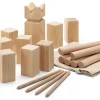 Holzspielzeug|Gesellschaftsspiele * Stiftung Weizenkorn Kubb Wikinger-Wurfspiel