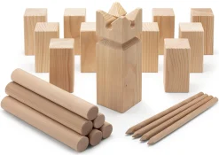 Holzspielzeug|Gesellschaftsspiele * Stiftung Weizenkorn Kubb Wikinger-Wurfspiel