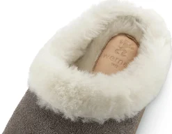 Hausschuhe|Hausschuhe * Werner Schuhe Lammfellpantoffel Hellgrau