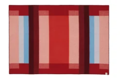 Decken * Røros Tweed Lammwolldecke Bauhausstil Rot