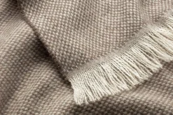 Decken * Steinbeck Lammwolldecke Panamabindung Beige