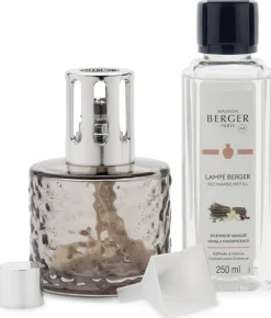 Räucherwerk & Raumduft * Lampe Berger Set strukturiertes Glas