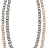 Schmuck * Guthmann Lange Kette Hammerschlag, Roségold-Oxid