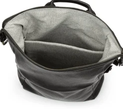 Einkaufstaschen & -Körbe * Harold’s Lederwaren Laptop-Lederrucksack, schwarz
