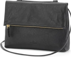 Umhänge- & Handtaschen * Il Bisonte Lederhandtasche, schwarz