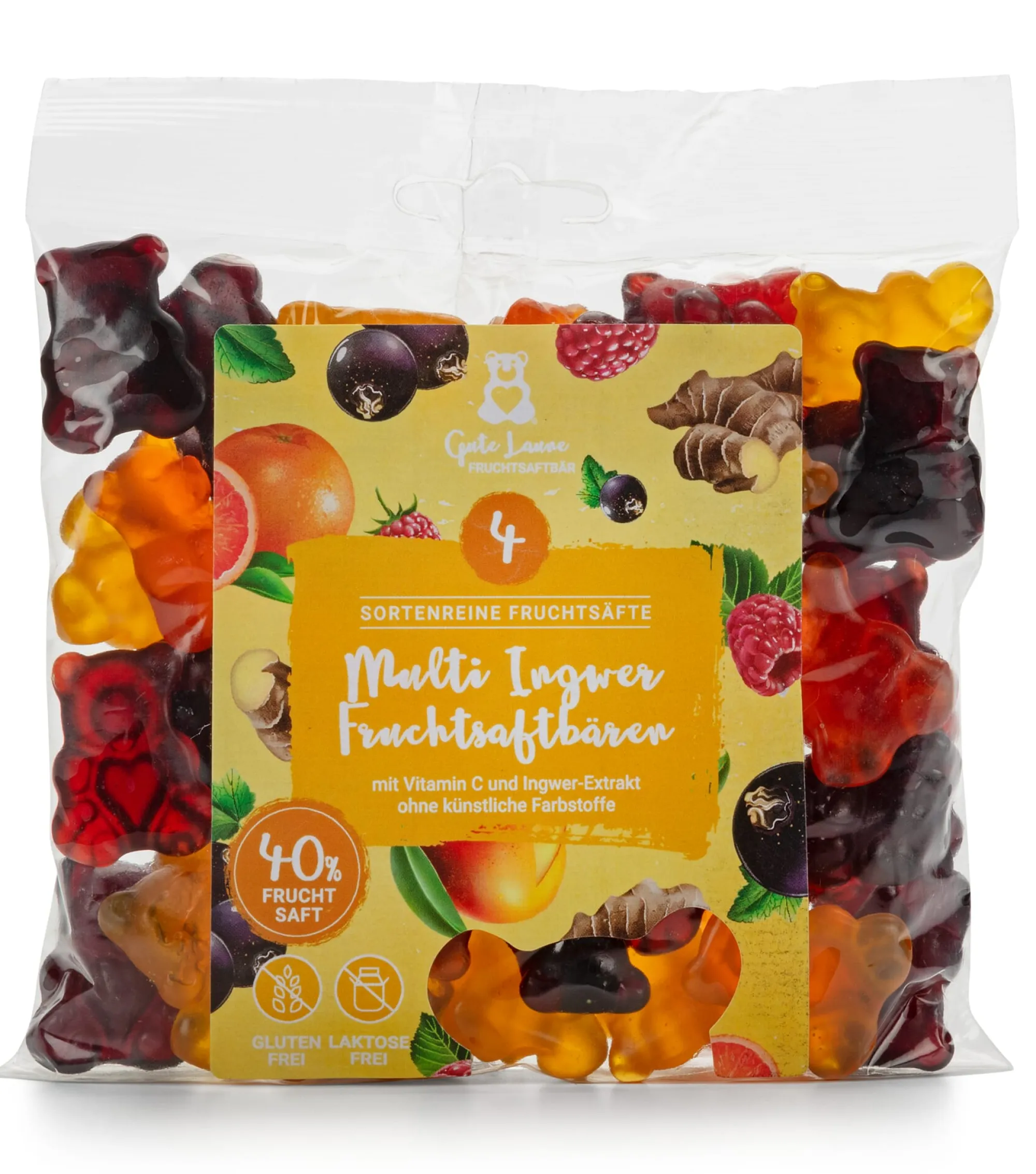 Fruchtgummi * naschlabor Multi-Fruchtsaftbären mit Ingweröl