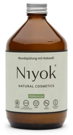 Zahn- & Mundpflege * Niyok Mundspülung mit Kokosöl