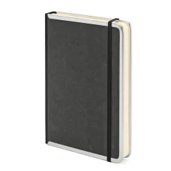 Notizbücher|Bleistifte * Bindewerk Notizbuch Metallkante A5 Schwarz