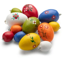 Osterdekoration * Nostalgie-Christbaumschmuck Ostereier Watte groß