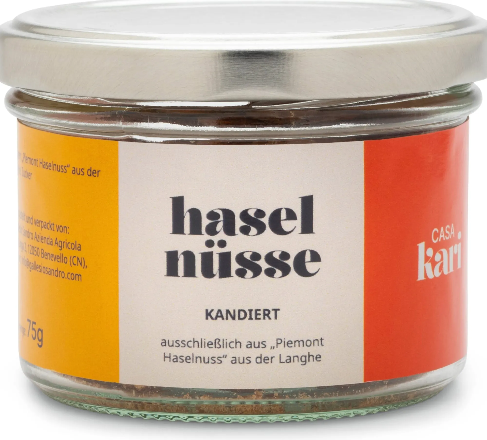 Backzutaten|Nüsse * Gallesio Sandro Piemontesische Haselnüsse kandiert