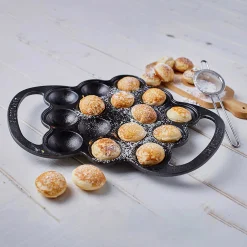 Backzubehör|Pfannen * Victoria Poffertjes-Pfanne Gusseisen