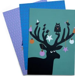 Papeterie * Postkarten-Set Tierische Weihnachten