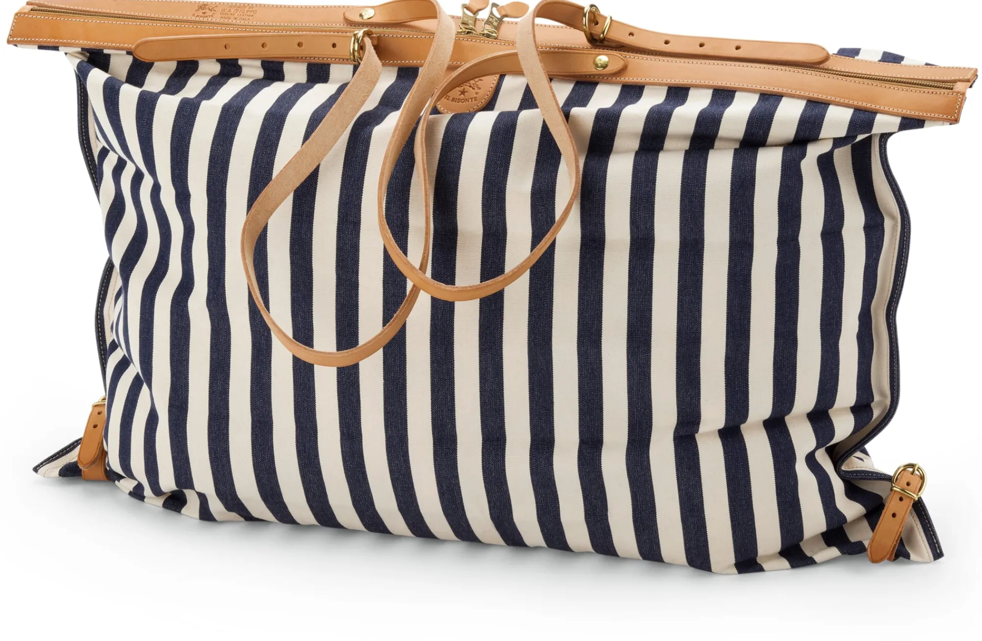 Reisetaschen * Il Bisonte Reisefalttasche Canvas gestreift