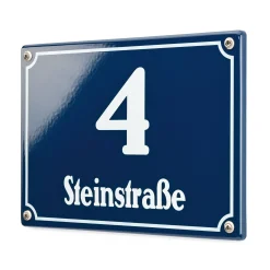 Rund Um Die Haustür * Riess Wiener Hausnummernschild Emaille