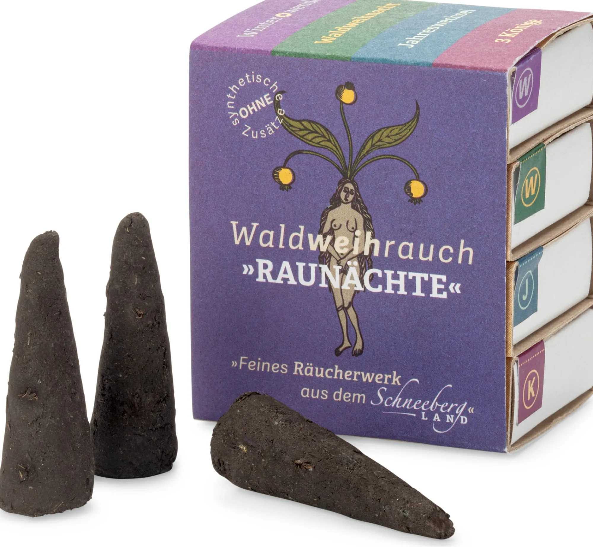 Räucherwerk & Raumduft * Waldweihrauch vom Bregahof Räucherkegel traditionell