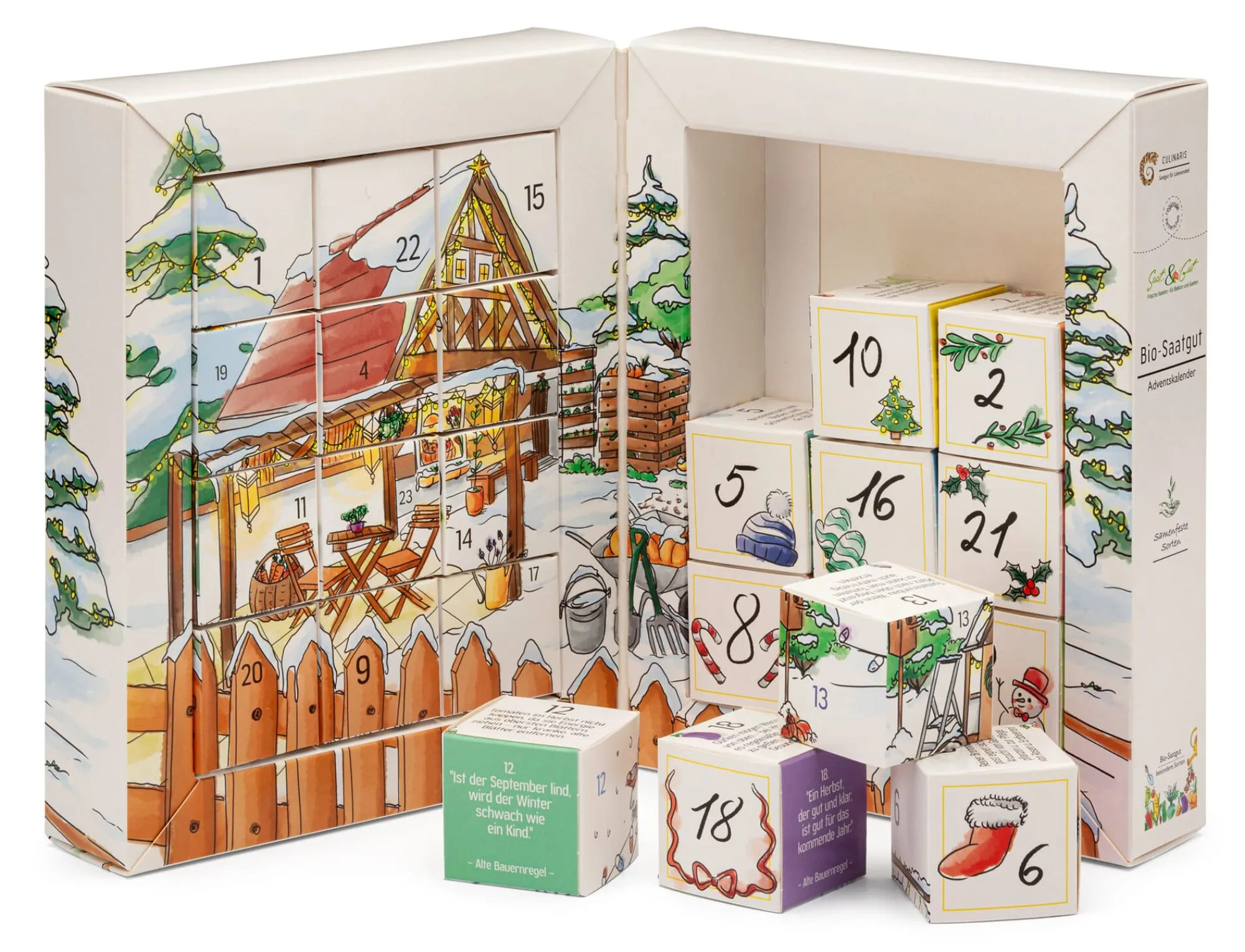 Gemüsesamen|Gemüsepflanzen * Saat & Gut Saatgut-Adventskalender Bio-Gemüsesamen