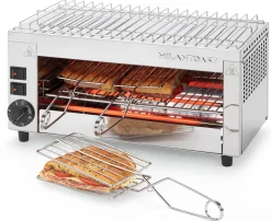 Kontaktgrills * Milantoast Salamander Edelstahl mit Aufwärmgitter