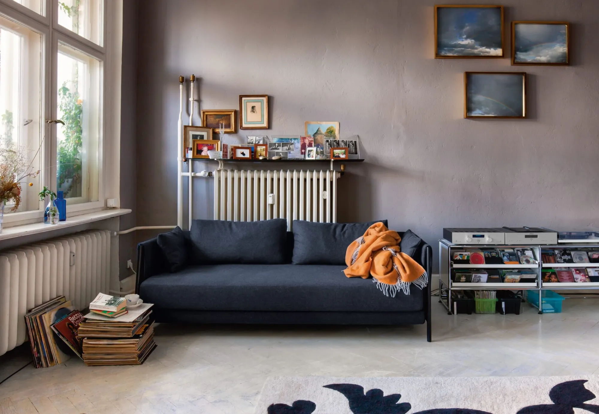 Sitzmöbel * Softline Schlafsofa Madison Blau