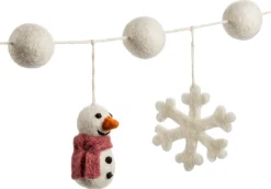 Wohnaccessoires * Én Gry & Sif Schneemann-Girlande Filz